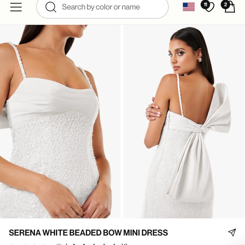 Azazie White Sheath Spaghetti Strap Mini Dress
